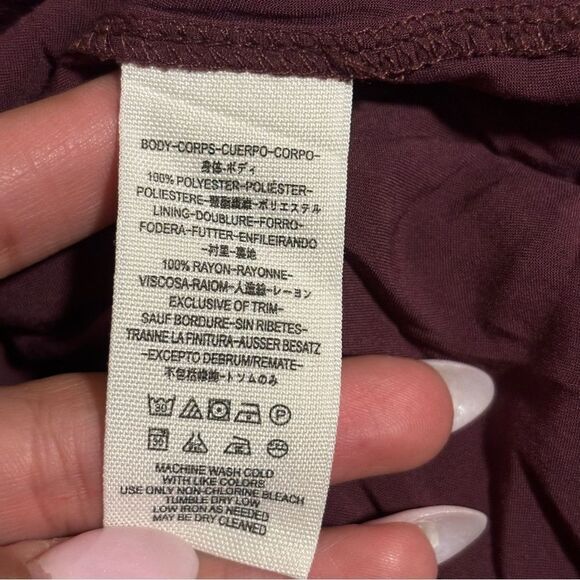 Free People Morning Light Long Sleeve Purple Maroon Floral Dress- Size 4 - Picture 10 of 12